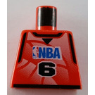 LEGO Red Minifigure NBA Torso with NBA Player Number 6