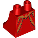 LEGO rot Minifigure Skirt mit Princess Iron Fan Gold Trim (36036 / 66050)