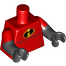 LEGO rot Mr. Incredible Minifig Torso ohne Bodenstreifen (973 / 16360)
