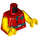 LEGO Rood Mr. Tang Minifig Torso (973 / 76382)