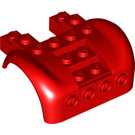 LEGO Red Mudgard Bonnet 6 x 6 x 2.3 (6 x 4) (80481)