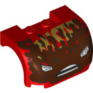 LEGO rot Kotflügel Bonnet 3 x 4 x 1.7 Gebogen mit Angry Gesicht (33694 / 93587)