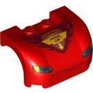 LEGO rouge Garde-boue Bonnet 3 x 4 x 1.7 Incurvé avec "Piston Cup" (93587 / 95976)