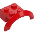 LEGO Röd Stänkskydd Kloss 2 x 4 x 1 med Hjul Båge (28579 / 98282)