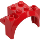 LEGO Röd Stänkskydd Kloss 2 x 4 x 2.3 med Tall Hjul Båge (18974)