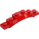 LEGO Rood Spatbord Plaat 1 x 6 met Rand (4925 / 62361)