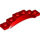 LEGO Rood Spatbord Plaat 1 x 6 met Rand (4925 / 62361)