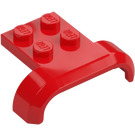 LEGO Rood Spatbord Plaat 2 x 2 met Shallow Wiel Boog (28326)