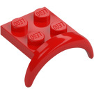 LEGO Rood Spatbord Plaat 2 x 2 met Wiel Boog (49097)