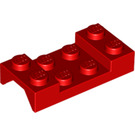 LEGO Rød Skvettskjerm Plate 2 x 4 med Bue uten hull (3788)