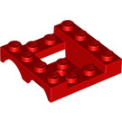 LEGO rouge Garde-boue Véhicule Base 4 x 4 x 1.3 (24151)