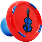 LEGO Rood Muziek Composer Geluid plug met contrabass Patroon (43004)