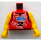 LEGO Rot NBA player, Number 2 Torso