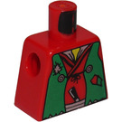 LEGO Rood Ninja Robber Torso zonder armen (973)