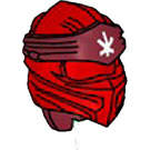 LEGO Red Ninjago Wrap with Dark Red Headband and White Ninjago Logogram (1854)