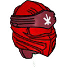 LEGO rot Ninjago Wrap mit Dark rot Headband und Weiß Ninjago Logogram