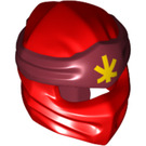 LEGO Rood Ninjago Wrap met Dark Rood Headband met Geel Ninjago Logogram (40925 / 51543)