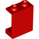 LEGO rot Panel 1 x 2 x 2 ohne seitliche Stützen, hohle Bolzen (4864 / 6268)