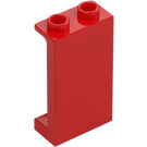 LEGO Rød Panel 1 x 2 x 3 med sidestøtter - hule studs (35340 / 87544)