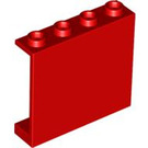 LEGO Red Panel 1 x 4 x 3 without Side Supports, Hollow Studs (4215 / 30007)