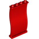 LEGO Red Panel 1 x 4 x 6 Wavy (34732)