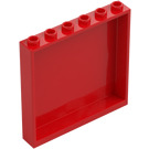 LEGO Rød Panel 1 x 6 x 5 (35286 / 59349)