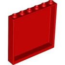 LEGO Rood Paneel 1 x 6 x 5 (35286 / 59349)