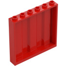 LEGO Red Panel 1 x 6 x 5 with Corrugation (23405)