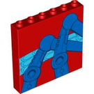 LEGO rot Panel 1 x 6 x 5 mit Spinne Beine Recht (59349 / 102265)