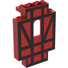 LEGO rouge Panneau 2 x 5 x 6 avec Fenêtre avec Noir Half-Timber (4444)