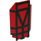 LEGO Red Panel 3 x 3 x 6 Corner Wall with Lines with Bottom Indentations (2345 / 80588)