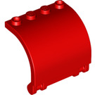 LEGO Red Panel 3 x 4 x 3 Curved with Hinge (18910)