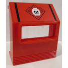LEGO rouge Panneau 3 x 6 x 6 avec Fenêtre avec Skull Autocollant (30288)