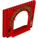 LEGO rouge Panneau 4 x 16 x 10 avec Gate Trou avec Jaune Arche
 Décoration (15626 / 24824)
