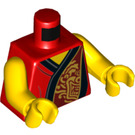 LEGO Red Percussionist Minifig Torso (973 / 76382)