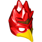 LEGO Rosso Phoenix Maschera con Giallo Becco con Rame Forehead (16656 / 17398)