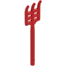 LEGO Rosso Pitchfork con plastica morbida e fondo piatto (95345)