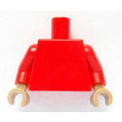 LEGO Rosso Liscio Rosso Busto con Rosso Braccia e Beige scuro Mani (973 / 73403)