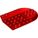 LEGO Red Plane Bottom 6 x 8 Curved Inverted (11295)