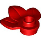 LEGO Red Plate 1 x 1 with 3 Plant Leaves (32607)