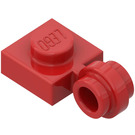 LEGO rot Platte 1 x 1 mit Clip (Dünner Ring) (4081)
