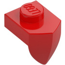 LEGO Red Plate 1 x 1 with Downwards Tooth (15070)