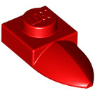 LEGO rot Platte 1 x 1 mit Zahn (35162 / 49668)