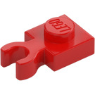 LEGO Rouge assiette 1 x 1 avec Verticale Clip (Clip en O ouvert épais) (44860 / 60897)