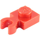 LEGO Rood Plaat 1 x 1 met Verticaal Klem (Dikke open 'O'-clip) (44860 / 60897)
