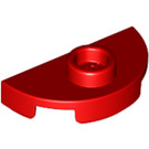 LEGO Red Plate 1 x 2 Round Semicircle (1745)
