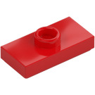 LEGO Red Plate 1 x 2 with 1 Stud (with Groove and Bottom Stud Holder) (15573 / 78823)