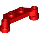 LEGO Rood Plaat 1 x 2 met 1 x 4 Offset Extensions (4590 / 18624)