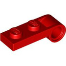 LEGO rouge assiette 1 x 2 avec Fin Épingle Trou (3172)