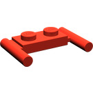 LEGO Red Plate 1 x 2 with Handles (Middle Handles)